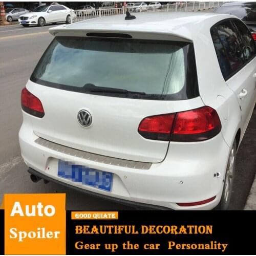For 2011 2012 2013 Volkswagen Golf 6 Spoiler Sport ABS Material Car Rear Wing Primer Color Trunk Rear Spoiler