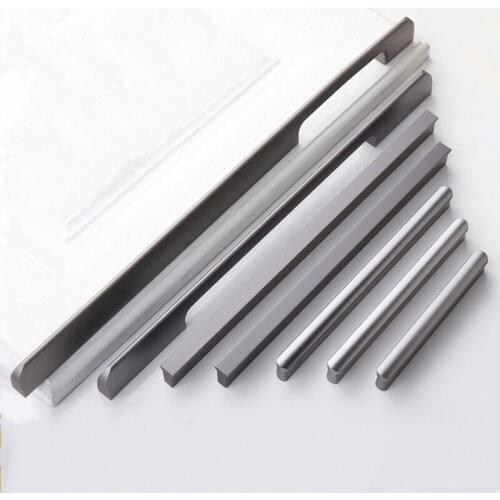 Door Handle Catch Pull Grip Furniture Cabinet Drawer 120mm 160mm 185mm 200mm 220mm 255mm 240mm 280mm - 1200mm Carbon Gray Matt