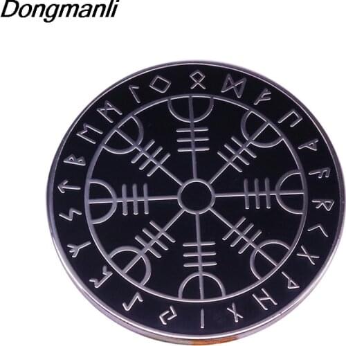 DZ98 Viking Amulet Hard Enamel Pins Brooch Women Men Lapel Backpack Bags Badge Fashion Jewelry Gifts
