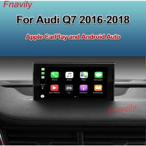 Fnavily OEM Retrofit Wireless CarPlay Apple CarPlay and Android Auto Retrofit Kit For Audi Q7 Box Waze Google Map