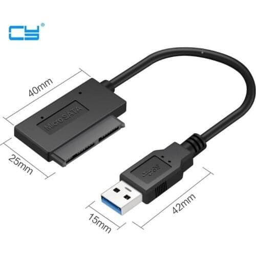 USB 3.0 to Micro SATA Adapter Cable for 1 8" HDD SSD Converter Cord USB3.0 to 16Pin Msata 7+9 Pin cable 20cm