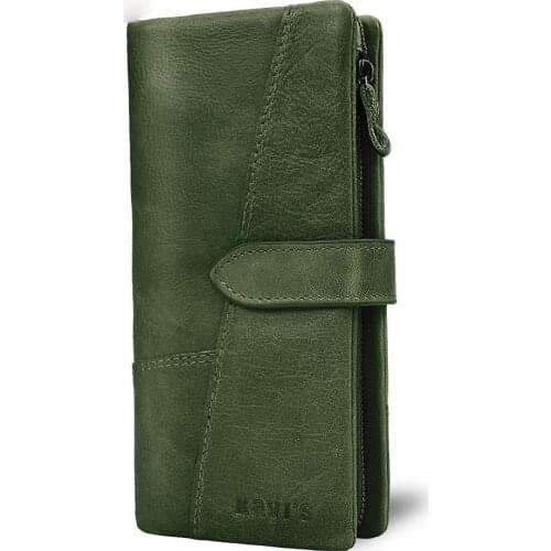 Multi-card multi-function leather long wallet, casual and fashionable connecting wallet