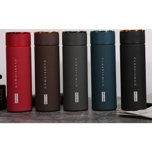 New Business Car Simple Vacuum Flask Portable Double-layer Vacuum Insulated Water Bottle Travel Sports High-end Vacuum Flask