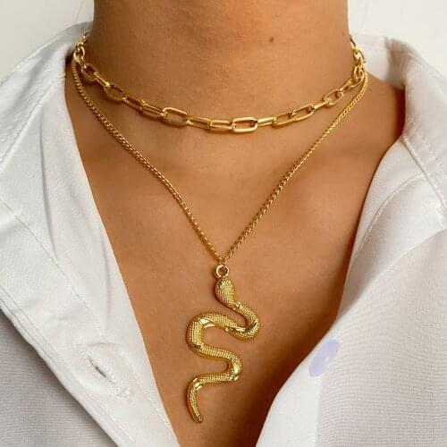 ZOVOLI Snake Necklace New Animal Snake Dangle Women Pendant Necklace Minimalist Style Alloy Trendy Female Birthday Jewelry Gift