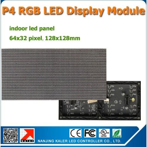 P4 led display module 4mm pixel indoor rgb full color led display screen 1/16 scan 256*128mm 64*32 pixel p4 full color module