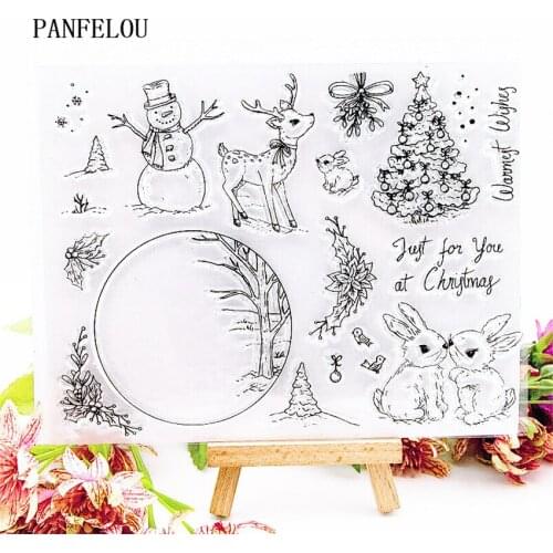 PANFELOU 18x14cm Easter hakodate Transparent Silicone Rubber Clear Stamps cartoon for Scrapbooking/DIY Easter wedding