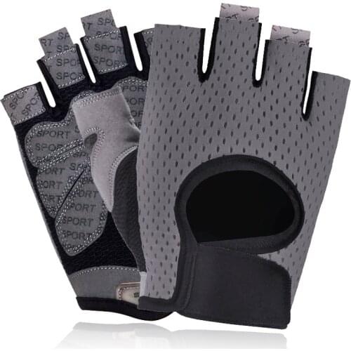 Fitness gloves half-finger cycling men and women dumbbell yoga non-slip breathable mountaineering thin sunscreen half-finger glo