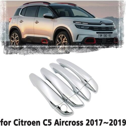 Luxury chrome door handle cover trim protection cover for Citroen C5 Aircross 4-door 2017 2018 2019 Car accessory sticker