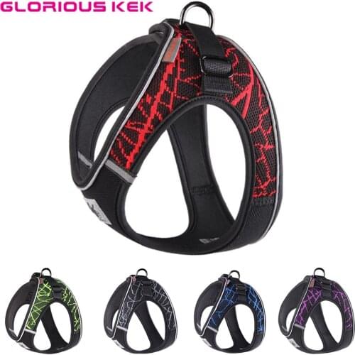 Sport V8-2 Dog Harness Breathable Reflective Pet Harness for Small Medium Dogs Adjustable Nylon Soft Padded Harness Vest Bulldog