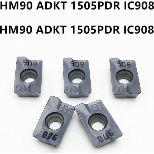 Carbide insert HM90 ADKT1505 PDR IC908 cutting tool lathe parts tool insert ADKT 1505 lathe milling insert ADKT turning tool