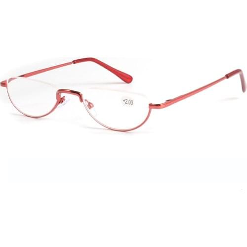 Ultralight Reading Glasses Women Men Semi Rim High Quality Alloy Frame Spring Hinges Anti Blu Anti Faitgue +1 +1.5 +2 +2.5 To +4