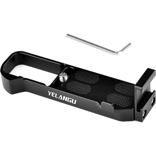 YELANGU Microphone L Extension Bracket Quick Release Extend Plate Cold Shoe Mount for Canon G7X2&3 LED Light Mic
