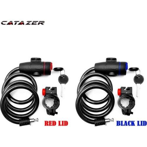 Bicycle Lock Secure Keys Bike Cable Lock with Mounting Bracket Universal Anti-Theft Bike Bicycle Lock Stainless Steel Cable