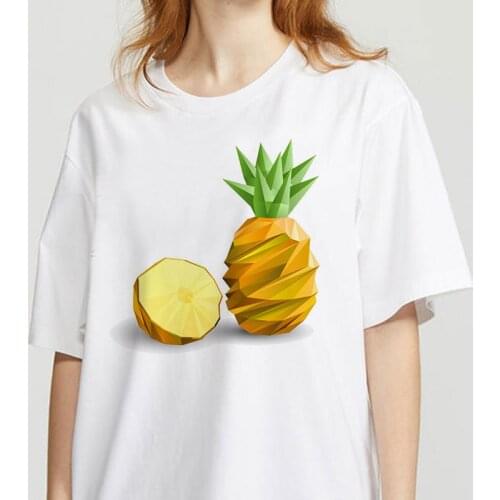 Womens Different Pineapple Fruit Clothing Printed T-shirt Fashion Womens Top Graphic T-shirt Short Sleeves t-shirt