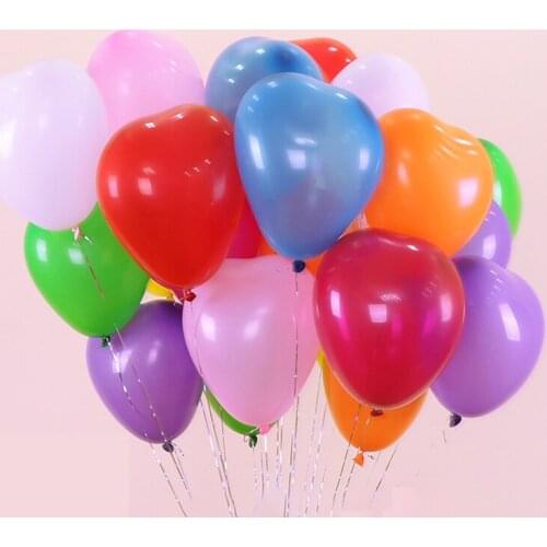 10Pcs/Set 10 Inches Heart Shape Latex Helium Balloons Children Gift Air Balls Party Supplies Baby Shower Accessories