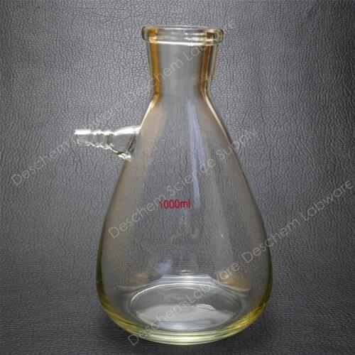 1000ml Glass Buchner Filter Suction Flask,1 Litre Filtration Bottle,Heavy Wall