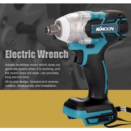 18V Cordless Impact Wrench Screw Driver Brushless Motor High Torque Electric Wrench with Battery and Charge Device All-in-one