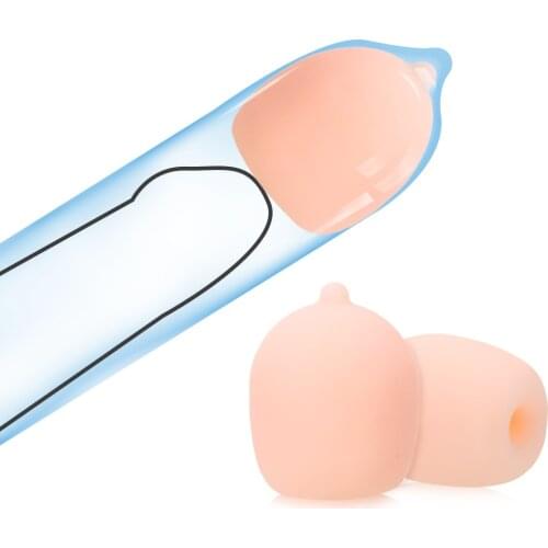 2PCS/1PCS Penis Extender Beads Reusable Soft Head Attachment Ball Using with Condoms for Penis Enlargement Sex Toy for Men Adult