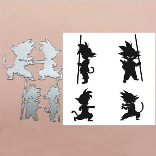 4pcs Boy Clothes Hair Metal Cut Dies Stencils for Scrapbooking Stamp/Photo Album Decorative Embossing DIY Paper Cards