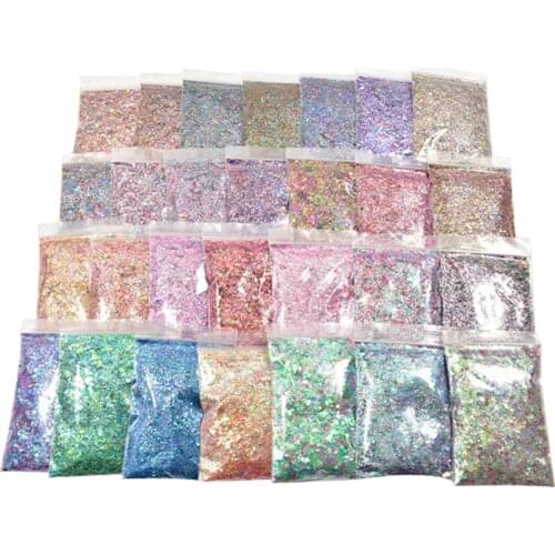 50g/Bag Galaxy Holographic Nail Glitter Sequins Laser Nail Sequins Paillettes Pigment Powder Nail Art Decorations Flakes #EF156