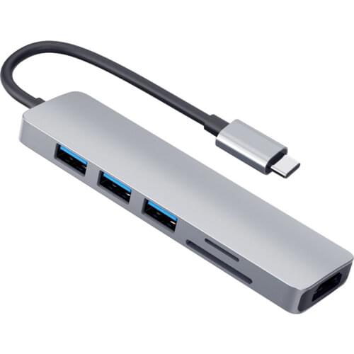 Portable Usb C Hub Charging Port Adapter Type C To USB3.0 4K HDMI-compatible PD TF/SD Card Converter for Mackbook Phone