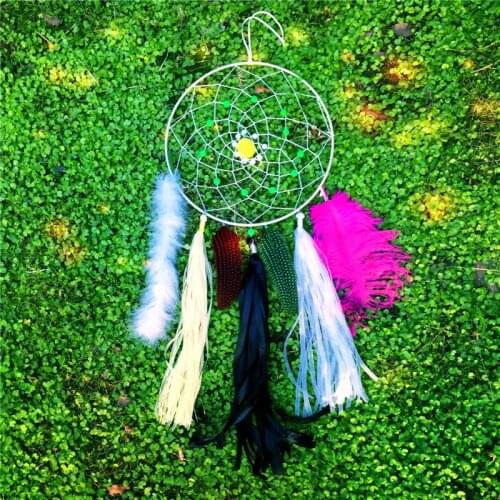 25cm*60cm big Dream Catcher Home Decor, white Feather Dreamcatcher Wind Chimes Indian Style Mascot Car or Wall Decoration