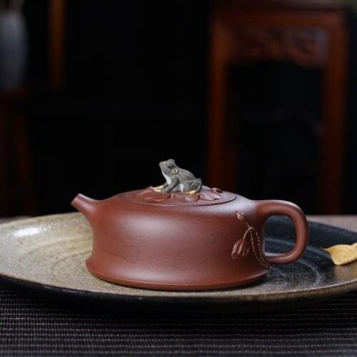 Yixing purple clay teapot craftsman Jiang Aiying handmade purple clay teapot