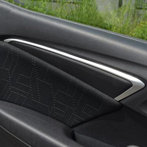For Honda FIT JAZZ accessories 2013 2014 2015 2016 2017 car styling Door Interior Decoration strip frame cover trim