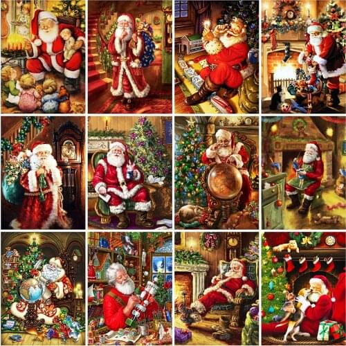 Evershine 5D DIY Diamond Painting Santa Claus Full Square Diamond Embroidery Cartoon Cross Stitch Mosaic Home Decor Gift