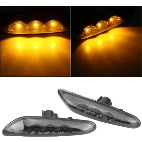 Smoke LED Side Marker Light Flowing Water Indicator Turn Signal Lights For BMW E82 E88 E60 E61 E90 E91 E92 E93 Smoke