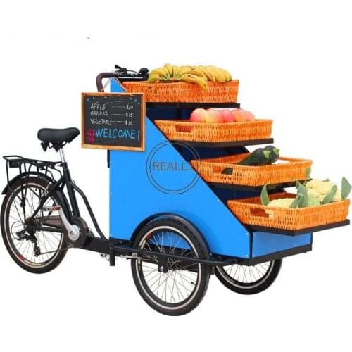 Fruit Retail Bike Electric Cargo Bike Mobile Vegetable Vending Tricycle for Sale