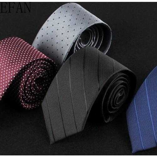 New Mens Ties Solid Color Stripe Flower Floral 7cm Jacquard Necktie Accessories Daily Wear Cravat Wedding Party Gift