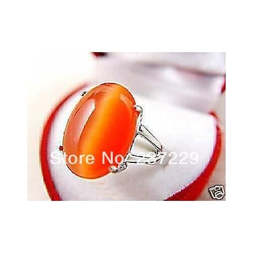 Hot sale>@@ Wholesale price S ^^^^Exquisite orange stone ring 8