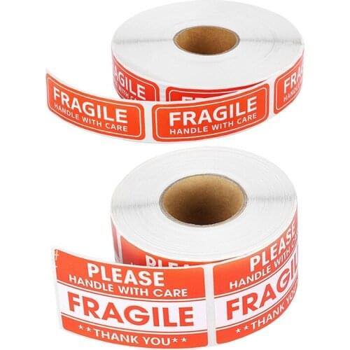 100/200PCS Fragile Stickers Please Handle with Care Thank You Warning Labels For Goods Decoration