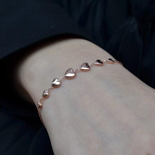 Kalpli Bileklik 925 Gümüş Rose