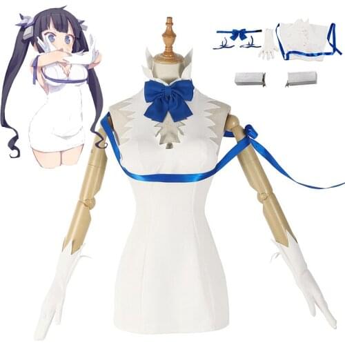 Hestia Sexy Cosplay Costume Sexy Dress Anime Is It Wrong to Try to Pick Up Girls in a Dungeon cosplay Costume Women White Dress