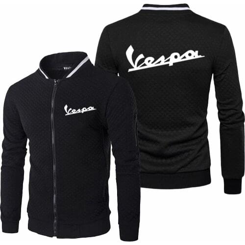 2021 New Spring Autumn Mens Long Sleeve Vespa Logo Jacket Sportswear Casual Zipper Hoody Male Sweatshirts Tops