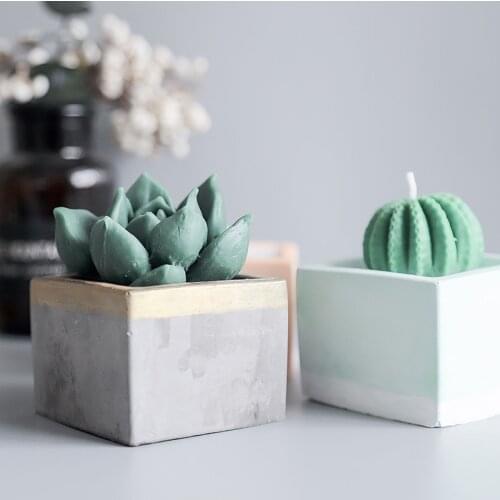 Square Flower Pot Silicone Clay Molds Diy Handmade Cement Moulds Square Flower Pot silicone mold