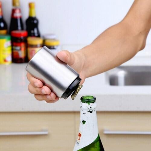 Easy Beer Bottle Opener Automatic Stainless Steel Beer Juice Drinking Bottle Opener Gift Bar Tool Opener Kitchen ss1166