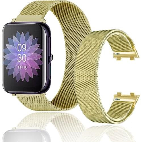 41mm 46mm magnetic Metal Strap For OPPO Watch Stainless Steel Watch Band For OPPO watch bracelet 41mm 46mm accessories