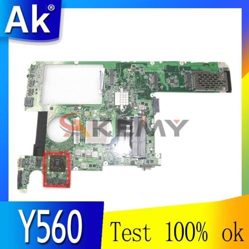 Akemy 11S1101213 Laptop Motherboard For Lenovo Y560 DAKL3AMB8E0 HM55 DDR3 HD5000 Video Card 1GB Main Board full works