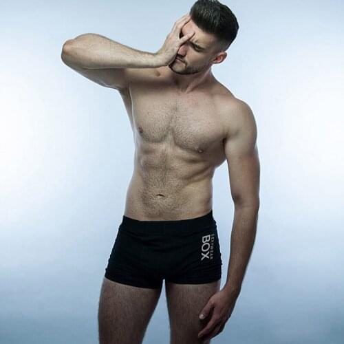 ORLVS Trend Male Breathable Underpants Mens Solid Color Boxers Sports Shorts Pants For Mens Thin Bulge Pouch For Boy