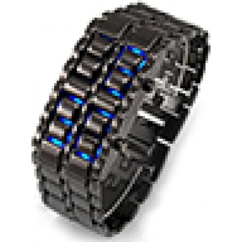 Men\s Women\s Stainless Steel LED Digital Quartz Bracelet Watch Wristwatch