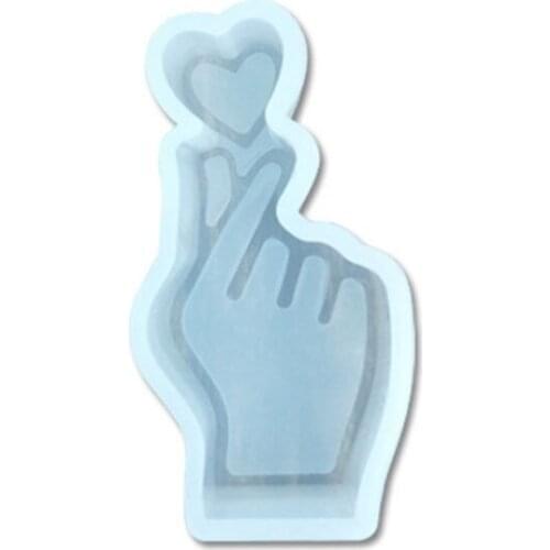 N7MF Diy Crystal Drop Adhesive Pendant Mold High Mirror Than Heart Silicone Mold Placement Crafts Jewelry Decoration