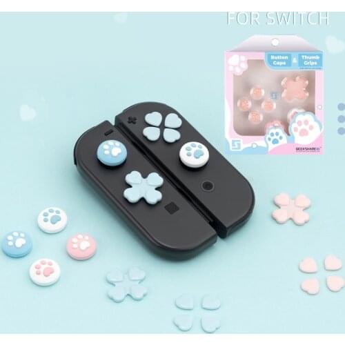 D-pad Move Cross Direction Button ABXY X Key Sticker Joystick Thumb Stick Grip Cap Cover For Nintend Switch NS Joy-con Skin Case