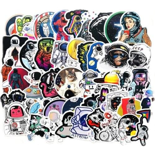 10/30/50PCS Cartoon Cute Cat Astronaut Aviation Graffiti Sticker Laptop Helmet Car Waterproof Guitar Decoration Toy Wholesale