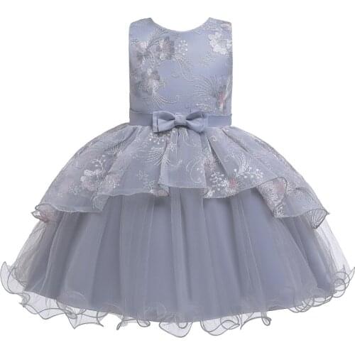 New Baby Girls Princess Dress Sleeveless Bow Tutu Wedding Birthday Party Dresses for Girl Children Costume Kids Vestidos