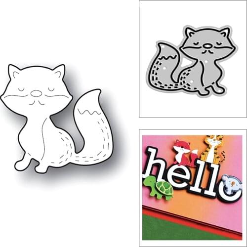 New Christmas Cute Fox Animal Friends 2020 Metal Cutting Dies for DIY Scrapbooking Decorative Embossing and Card Making No Stamp