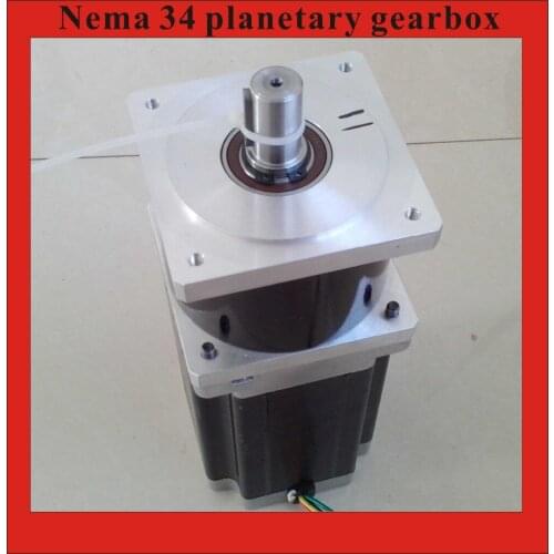 10:1 NEMA 34 Planetary Gear Stepper Motor Body Length 118mm Rated load 50N.m