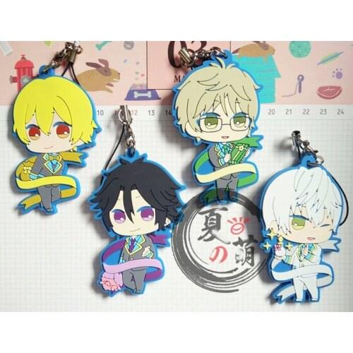 Portachiavi Anime Keychain Six Gravity SHIWASU KAKERU MUTSUKI HAJIME YAYOI HARU Pendant Keychain Resin Rubber Keyrings